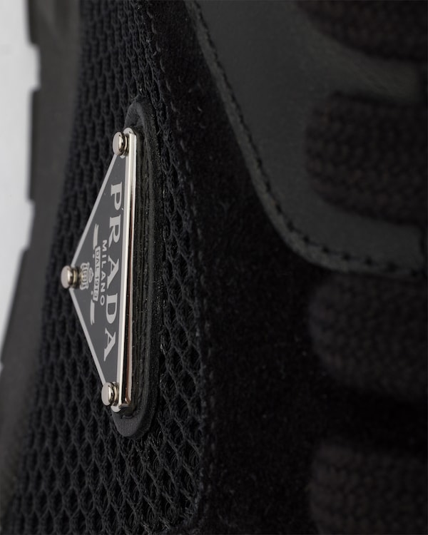 Prax leather and fabric sneakers - Black Prax leather and fabric sneakers - Black