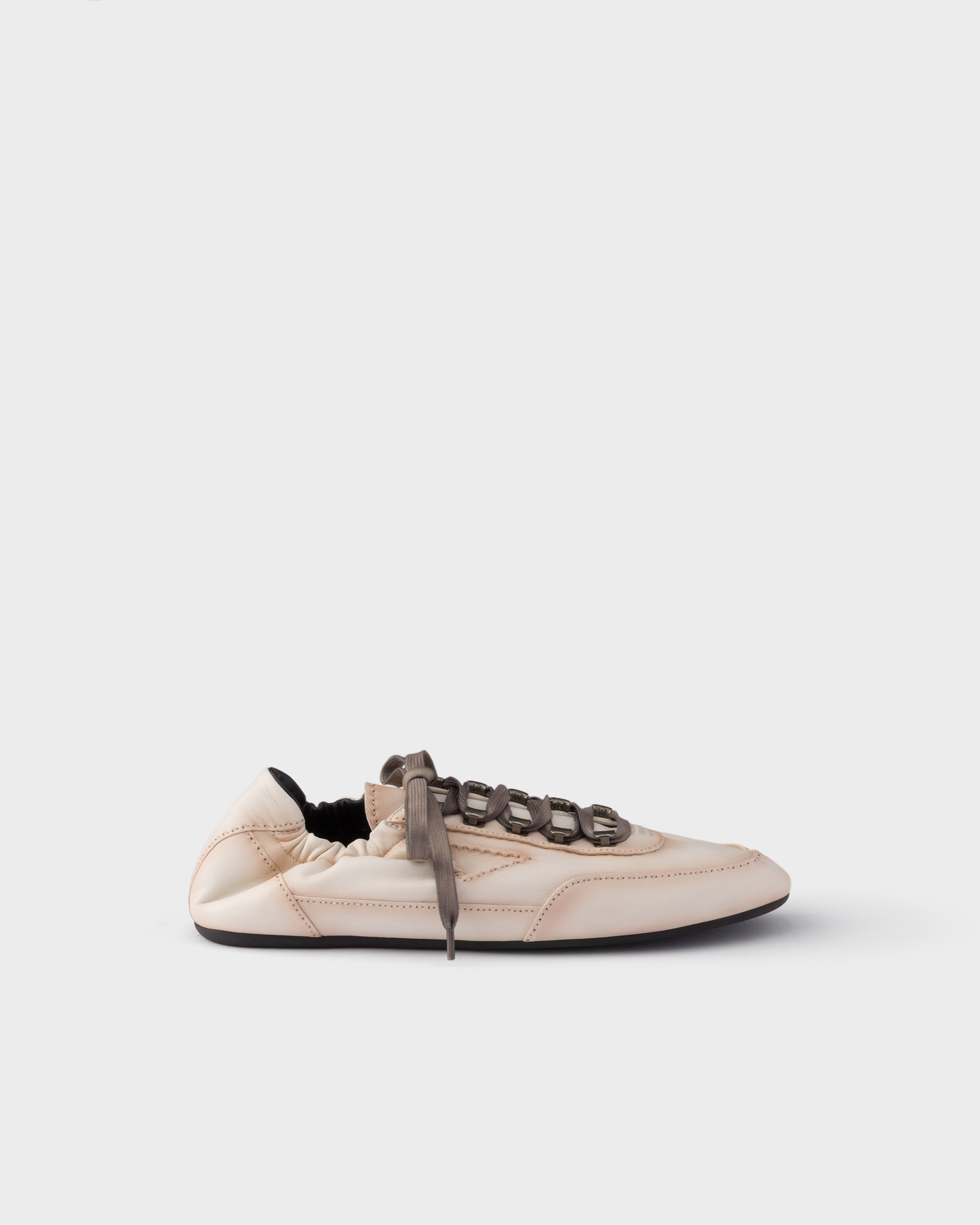 Prada Collapse antiqued nappa leather sneakers with hooks