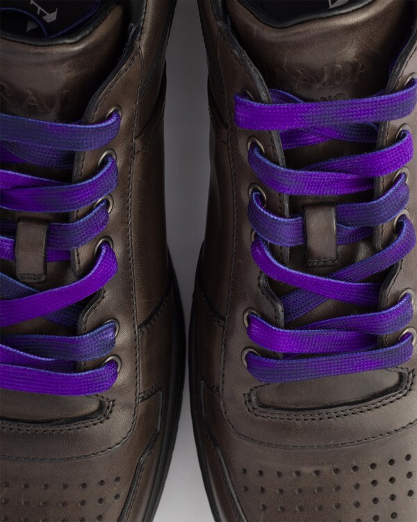 Downtown aged leather sneakers - Gris Ceniza Downtown aged leather sneakers - Gris Ceniza