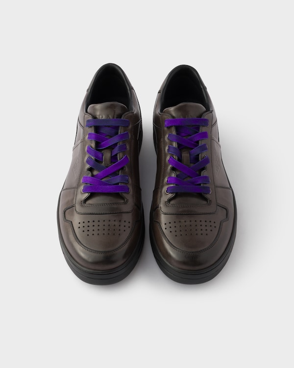 Downtown aged leather sneakers - Gris Ceniza Downtown aged leather sneakers - Gris Ceniza