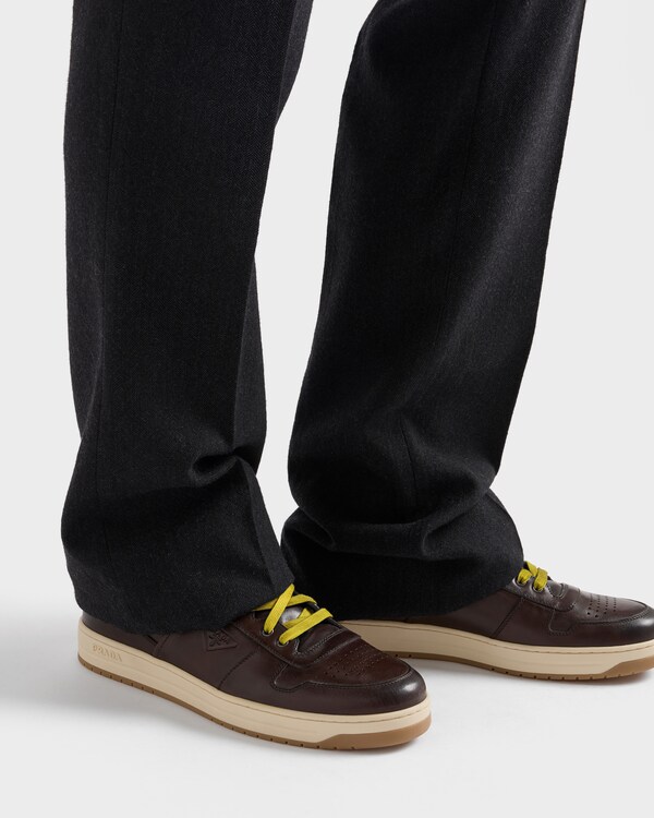 Downtown aged leather sneakers - Teak Downtown aged leather sneakers - Teak