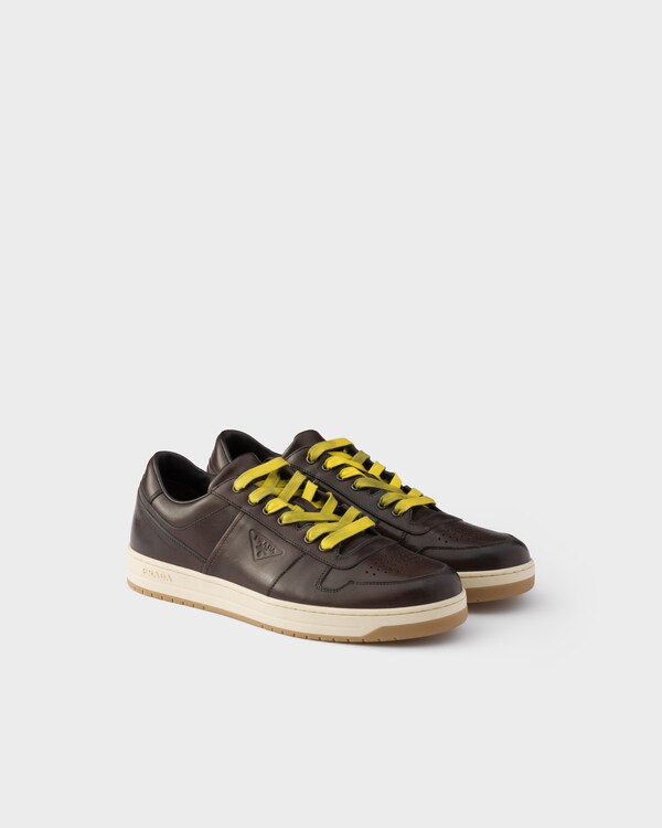 Downtown aged leather sneakers - Teak Downtown aged leather sneakers - Teak