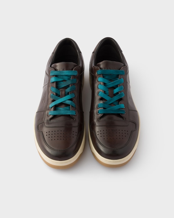 Downtown aged leather sneakers - Teak Downtown aged leather sneakers - Teak