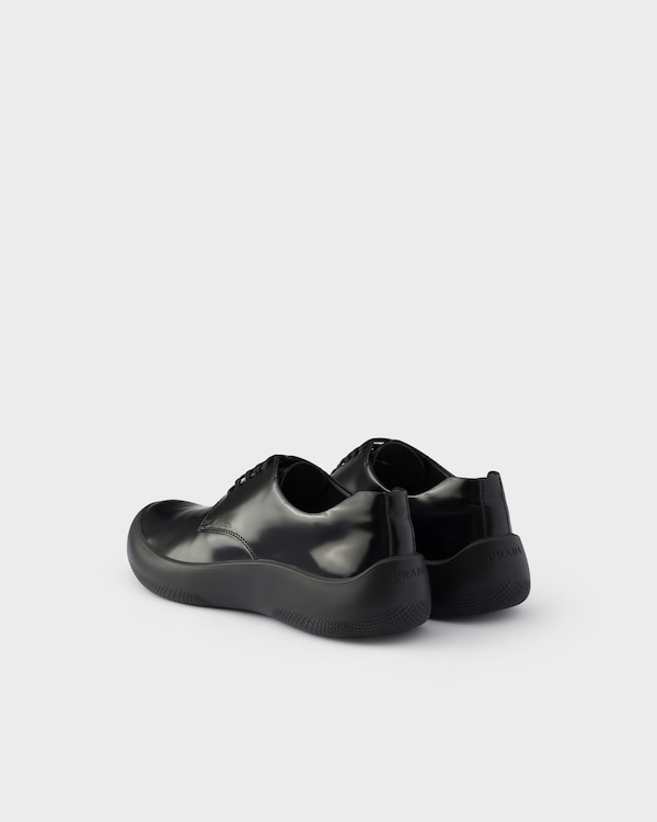 Brushed leather laced shoes - Black Brushed leather laced shoes - Black