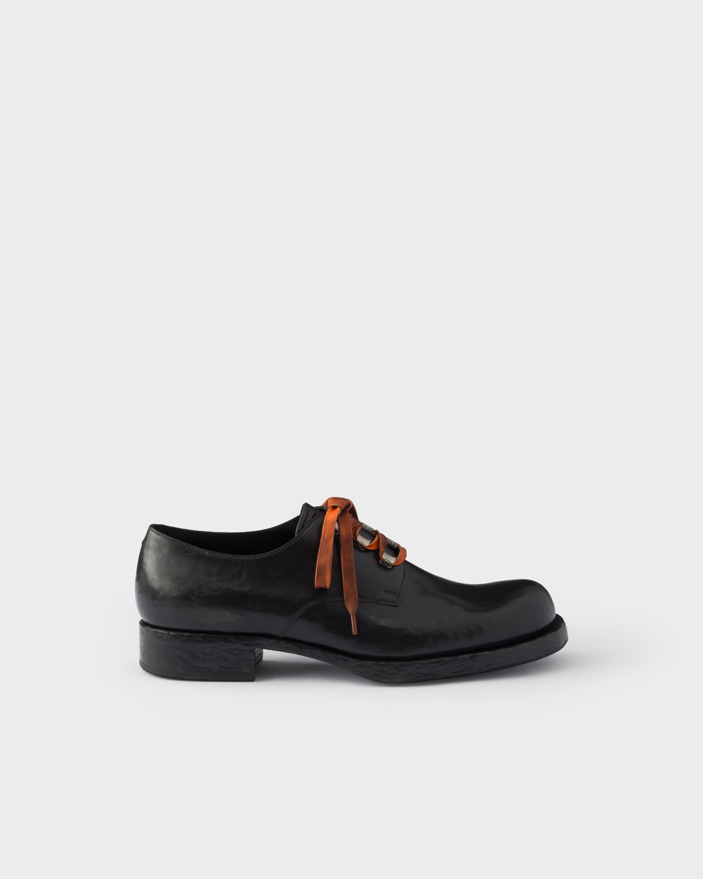Prada Antiqued leather lace-up shoes