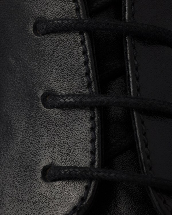 Zapatos con cordones de piel envejecida - Negro Zapatos con cordones de piel envejecida - Negro