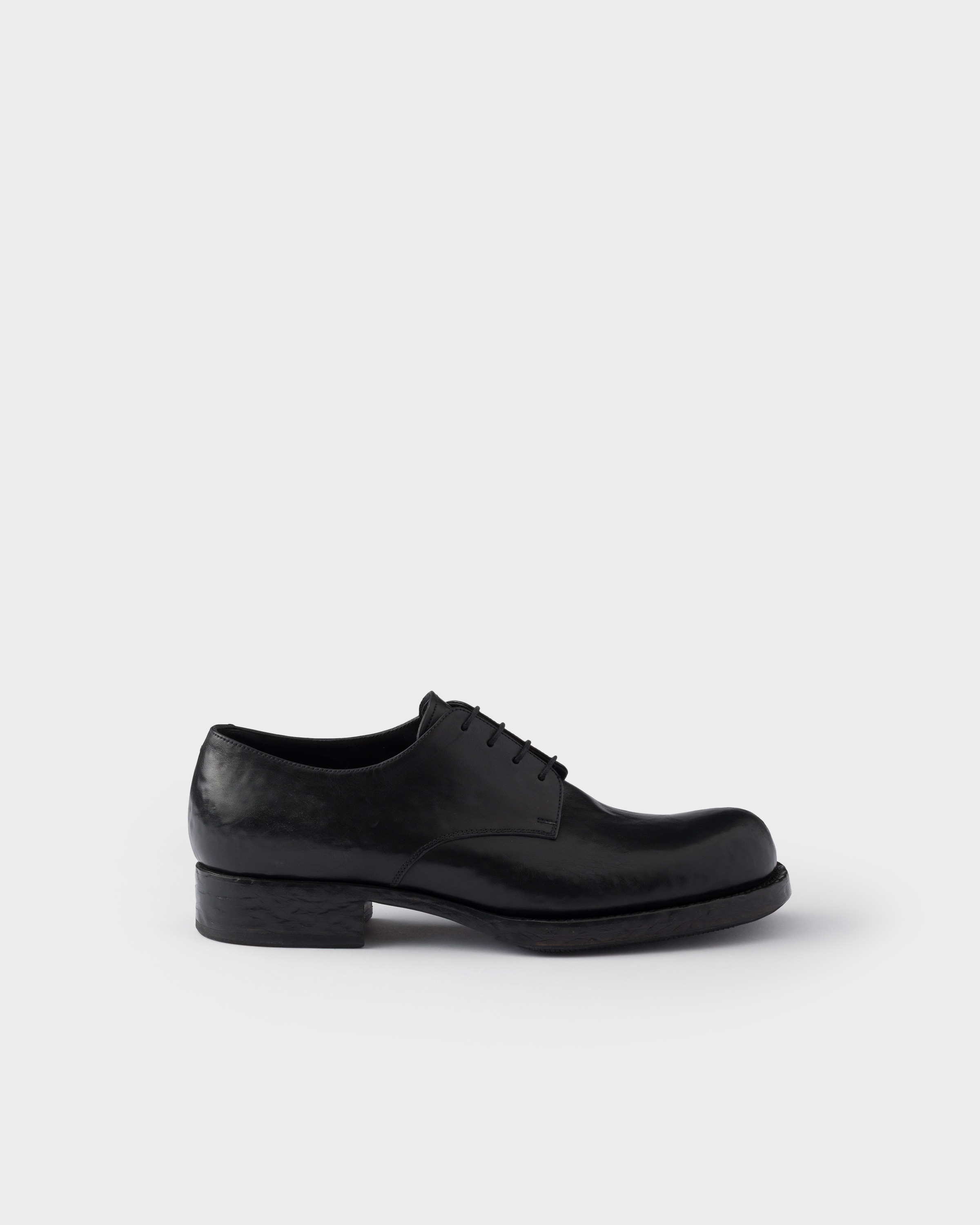 Prada Antiqued leather lace-up shoes