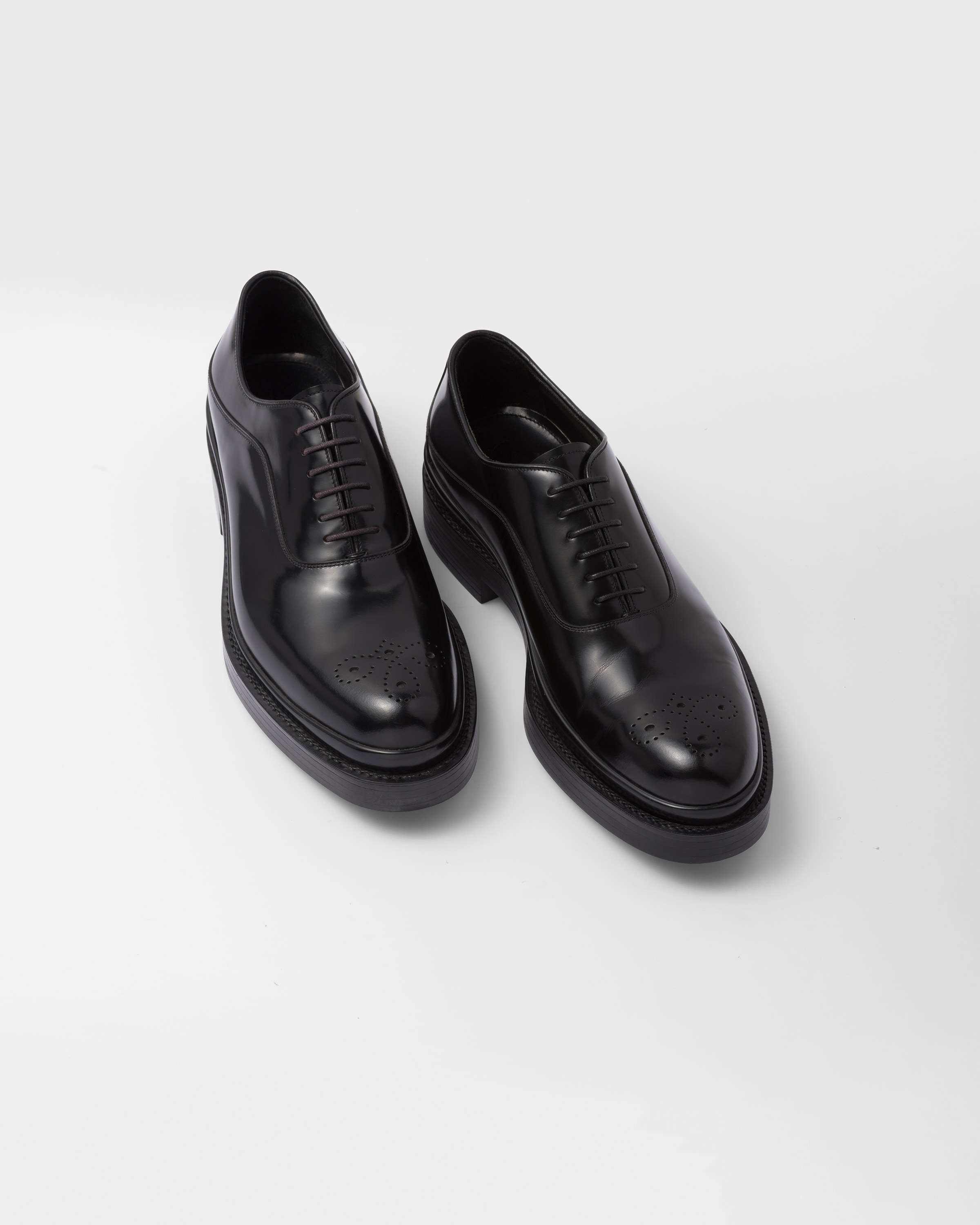 Prada brushed leather oxford shoes new arrivals