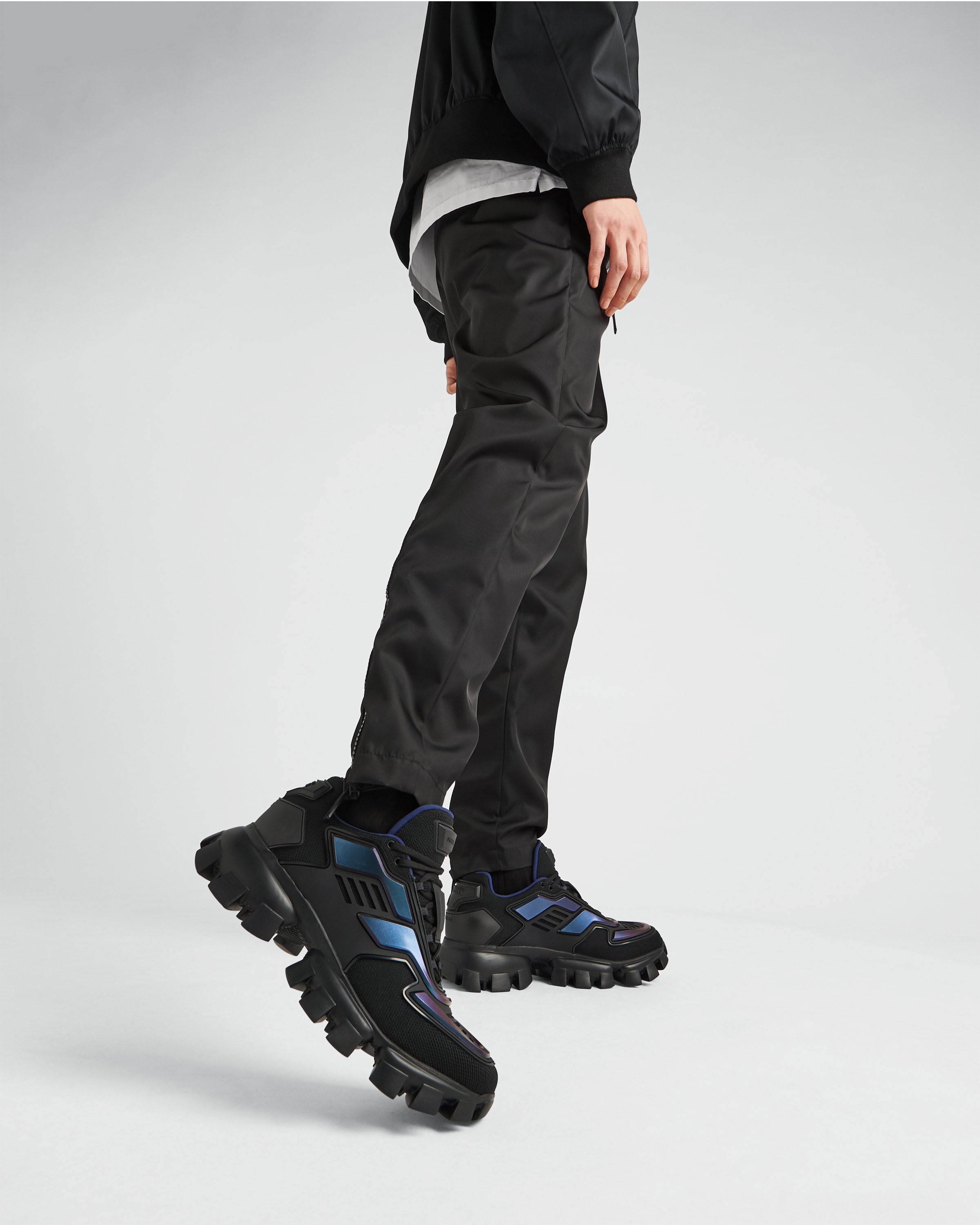 Black Prada Cloudbust Thunder Sneakers | PRADA