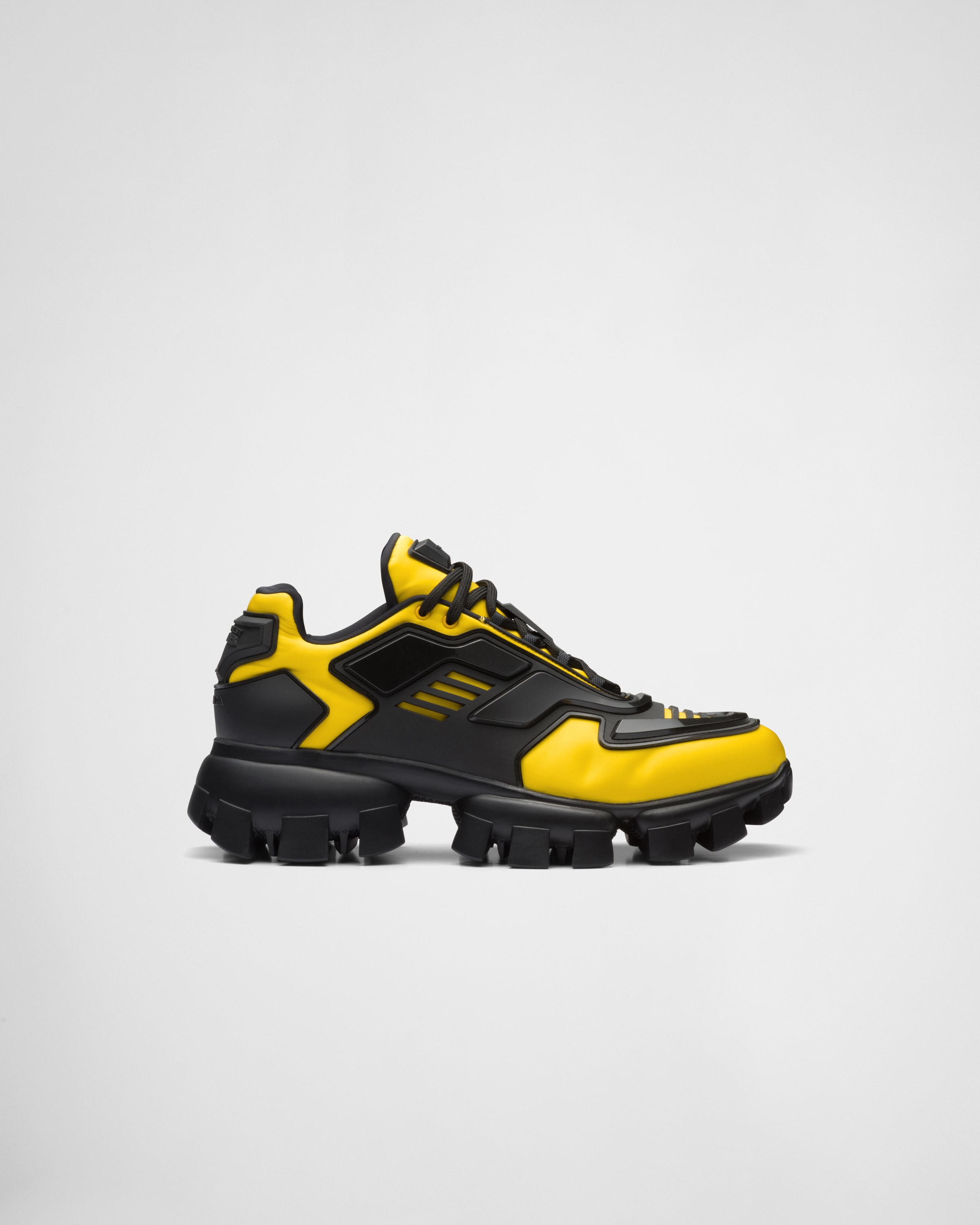 black yellow prada sneakers