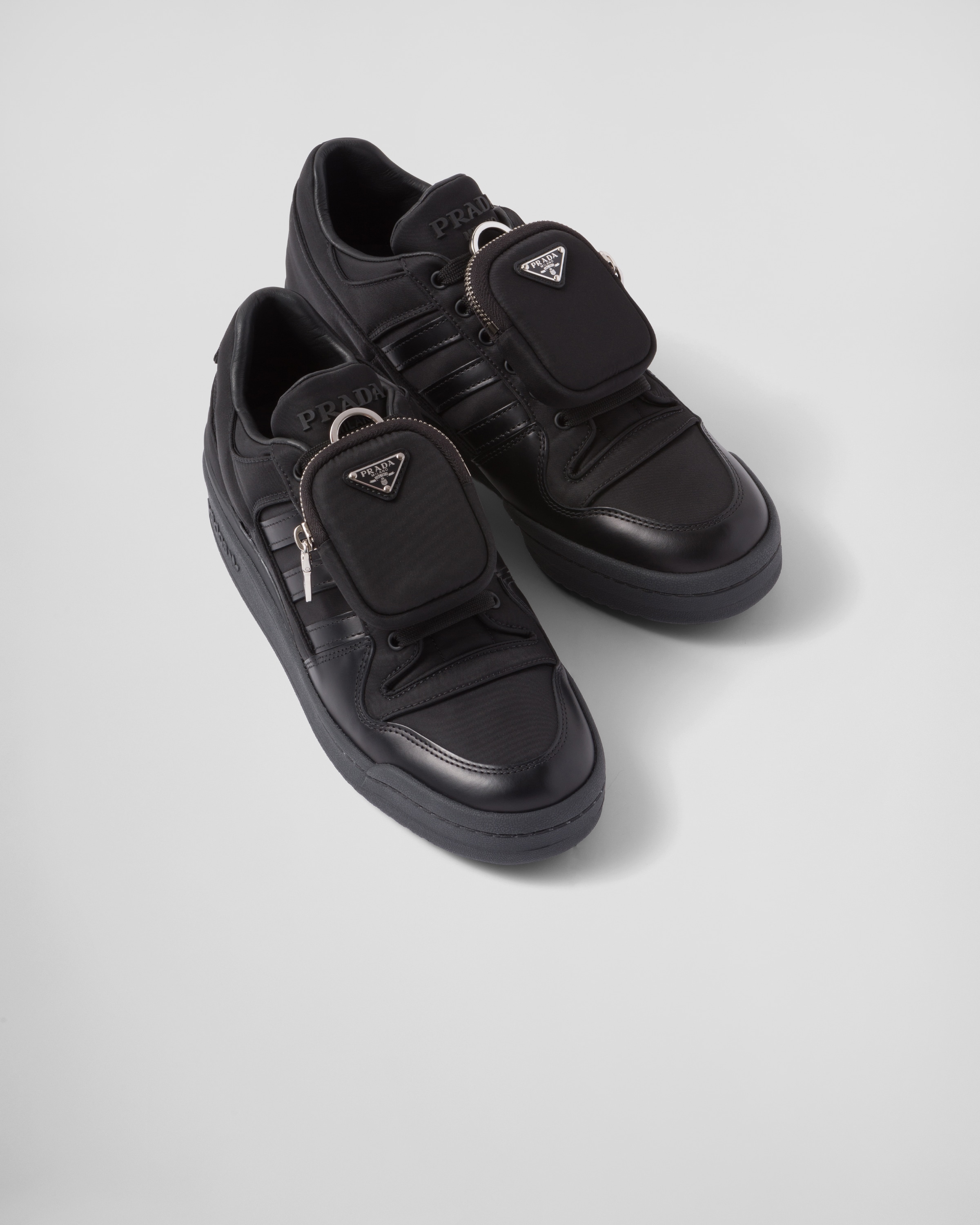 Black adidas for Prada Re-Nylon Forum sneakers | Prada