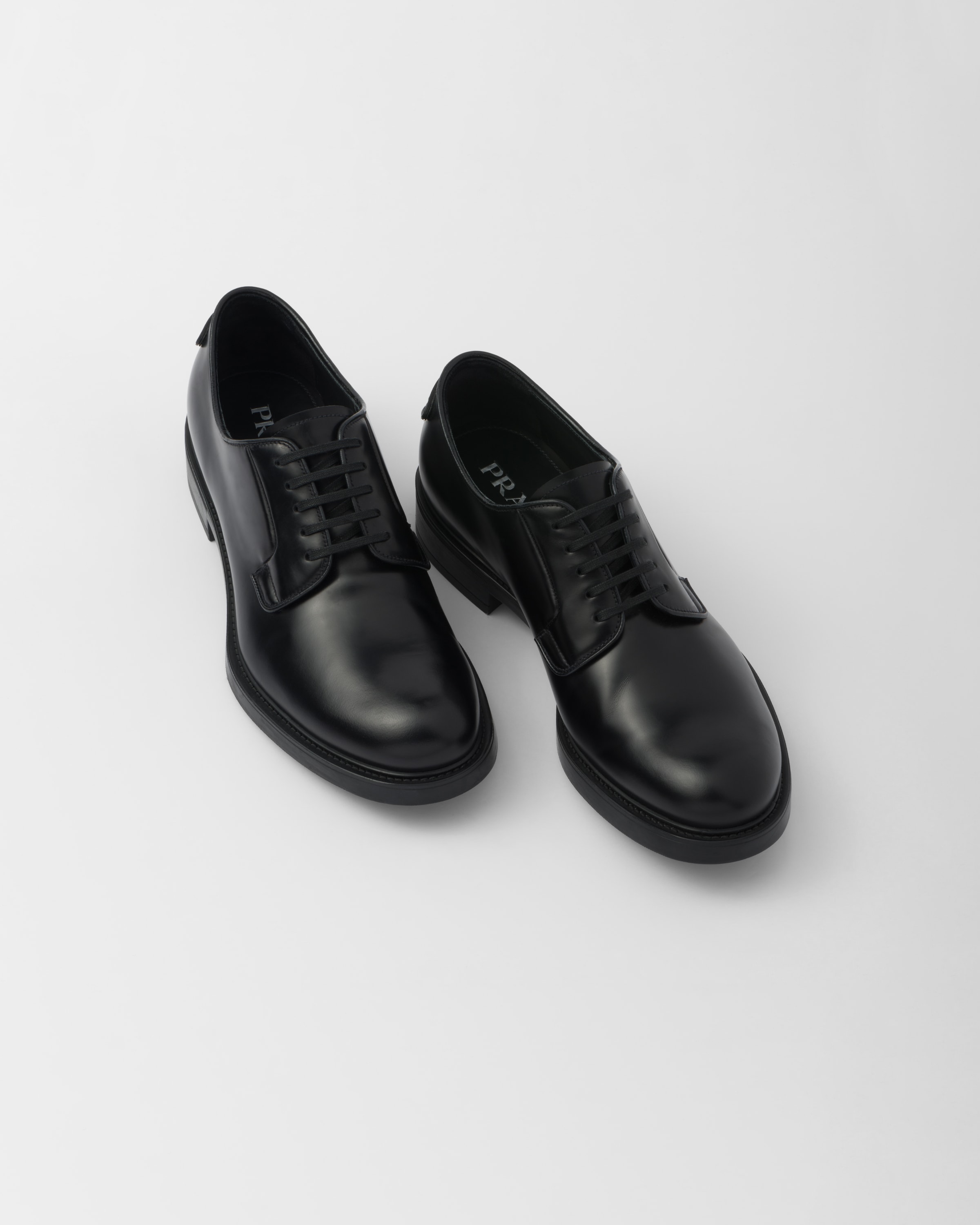Prada leather on sale derby shoes