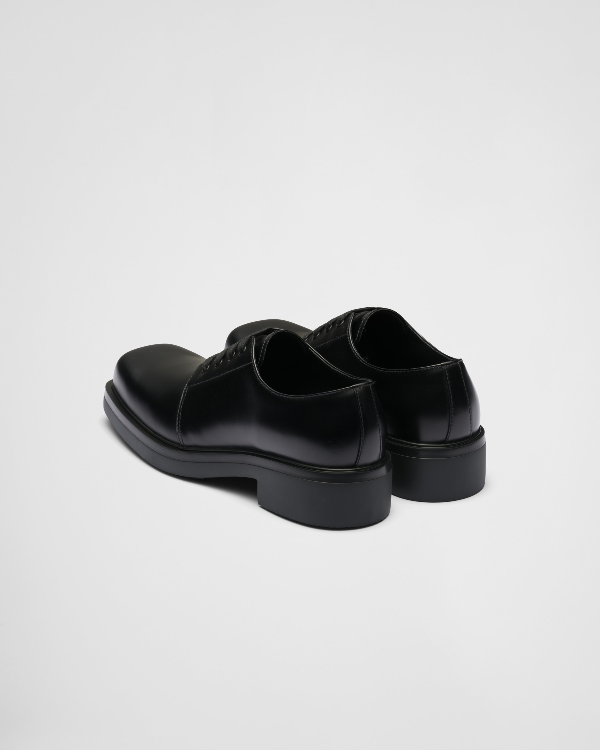 Brushed leather best sale derby shoes prada