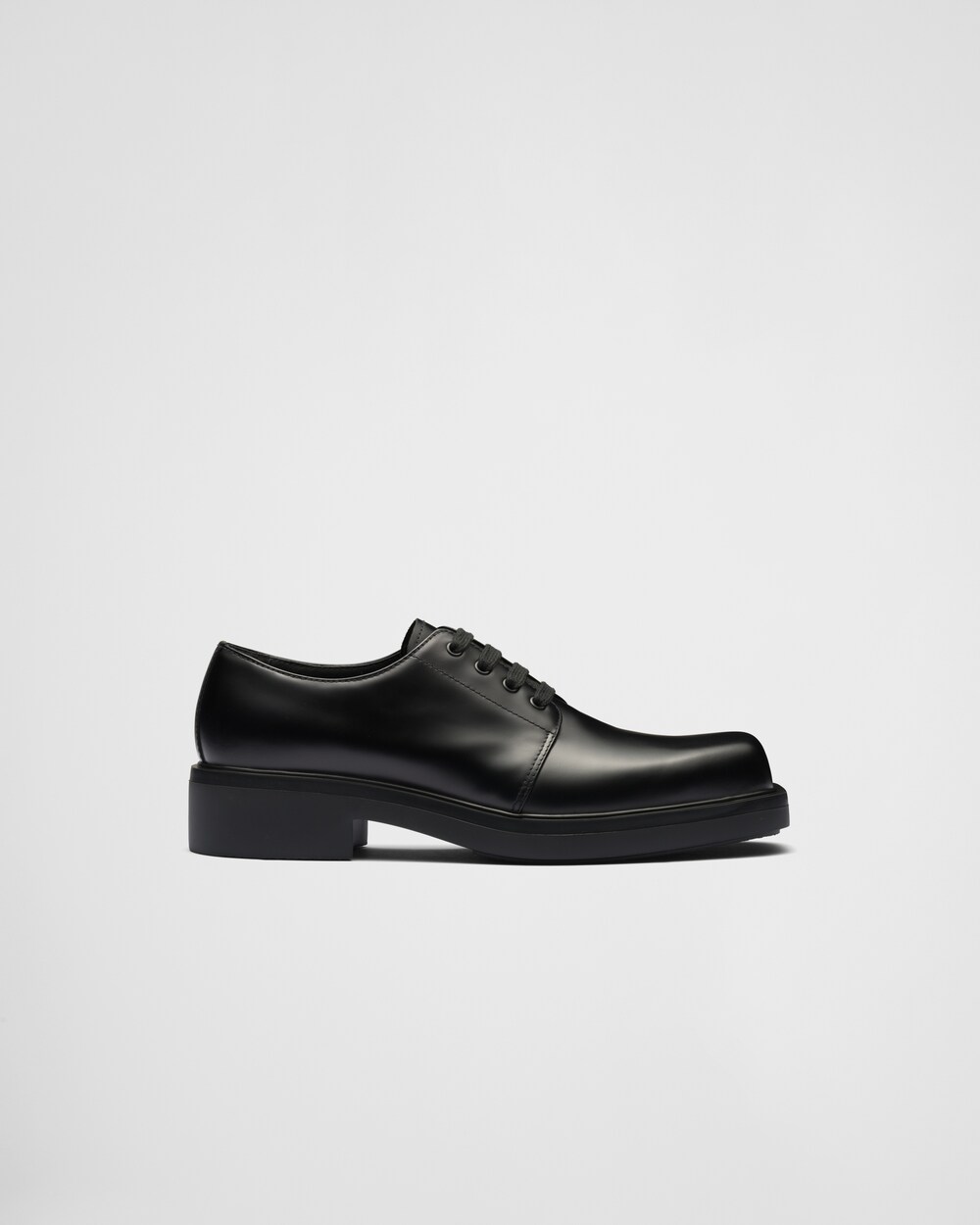 Prada brushed leather derby shoes Clearance