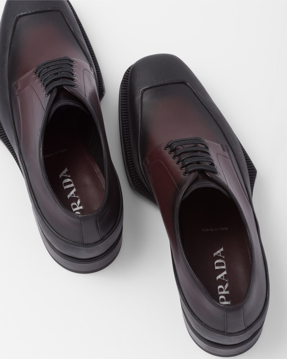 Cordovan Antique leather Derby shoes 