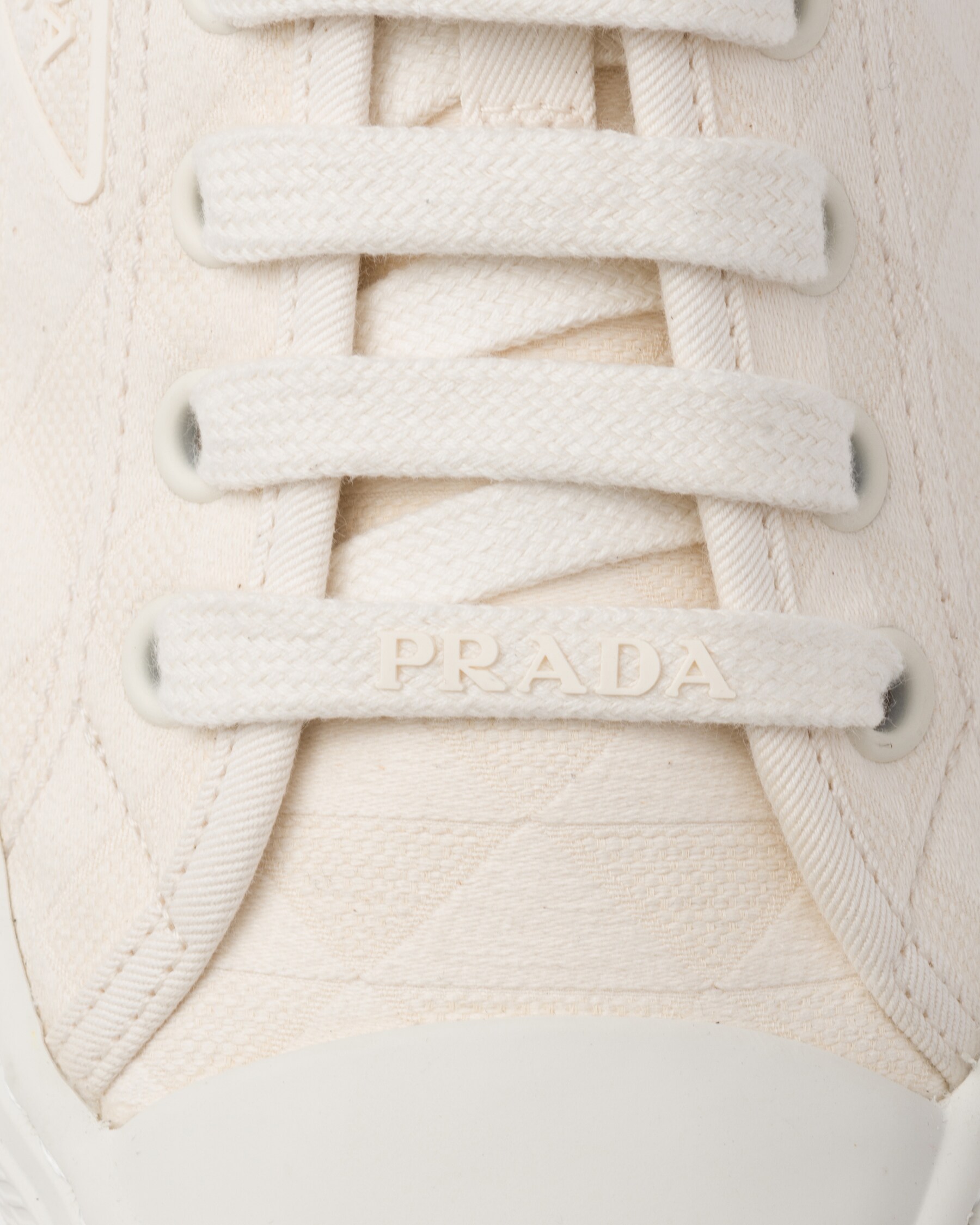 PRA PRINTED COTTON SNEAKERS WHITE CANVAS main image 0