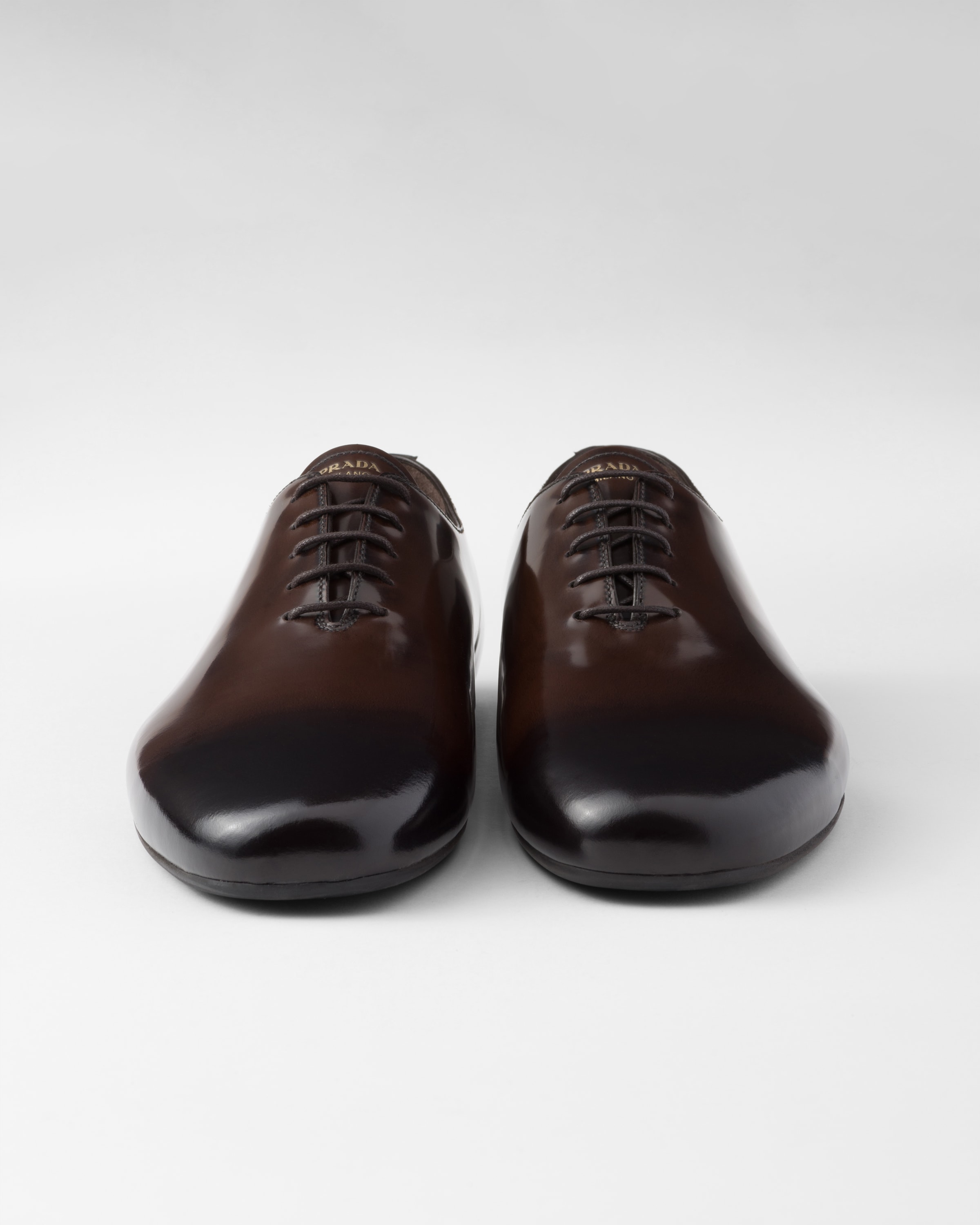 Sienna Brushed Leather Lace-ups | PRADA