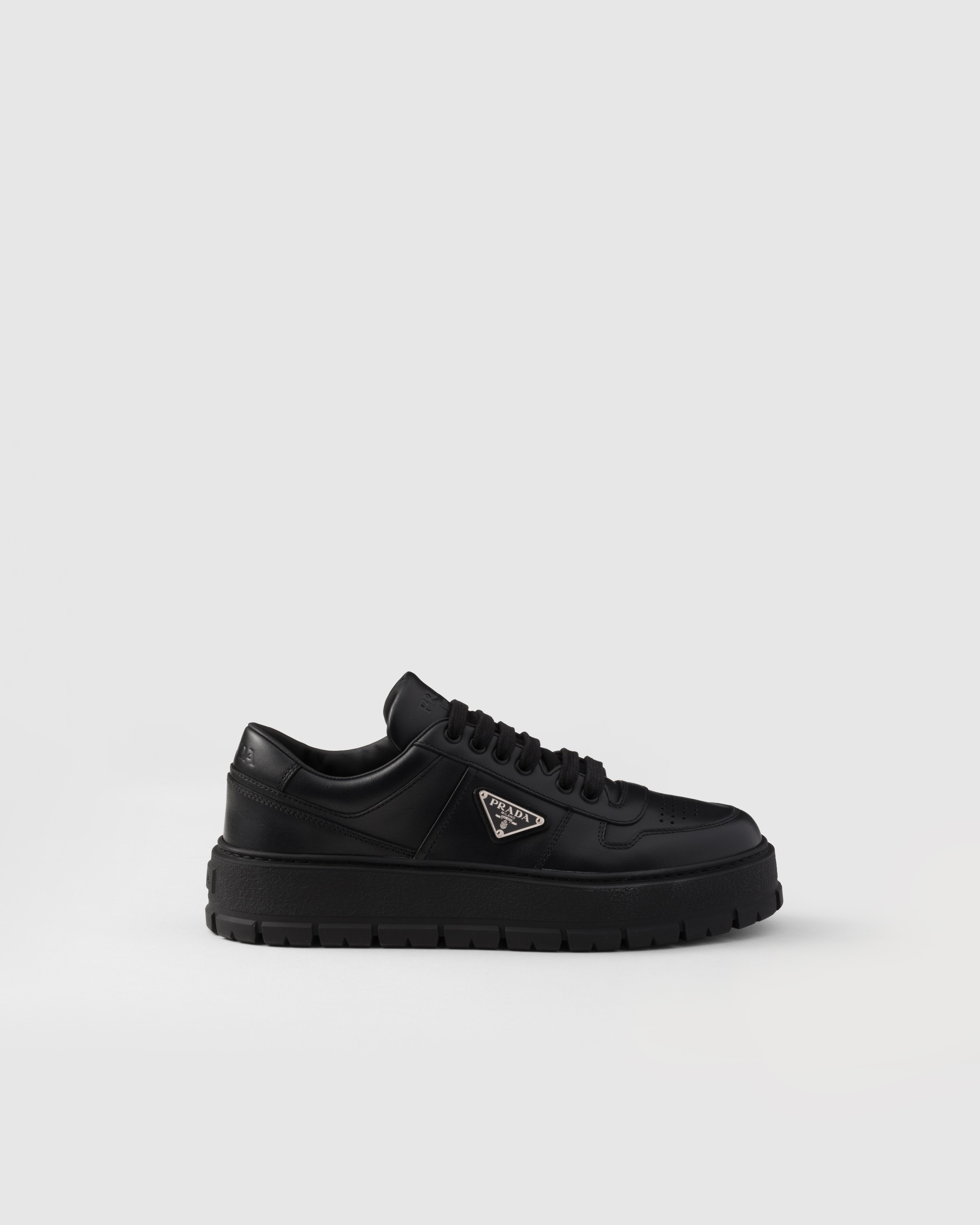 Black Leather Sneakers PRADA