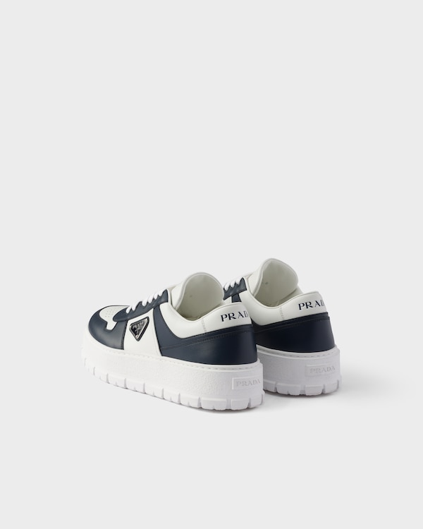 Leather sneakers - BLANCO+AZUL ULTRAMARINO Leather sneakers - BLANCO+AZUL ULTRAMARINO