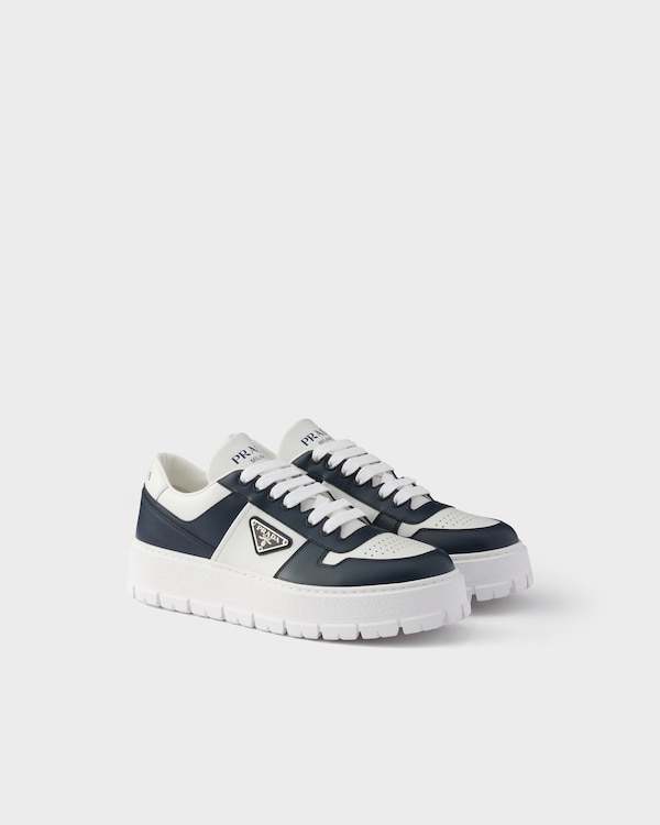 Leather sneakers - BLANCO+AZUL ULTRAMARINO Leather sneakers - BLANCO+AZUL ULTRAMARINO