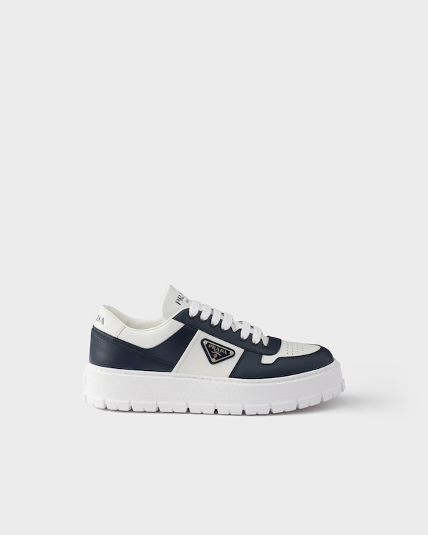 Leather sneakers - BLANCO+AZUL ULTRAMARINO Leather sneakers - BLANCO+AZUL ULTRAMARINO