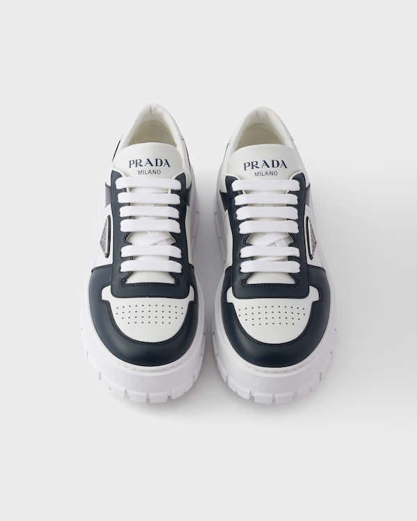 Leather sneakers - BLANCO+AZUL ULTRAMARINO Leather sneakers - BLANCO+AZUL ULTRAMARINO