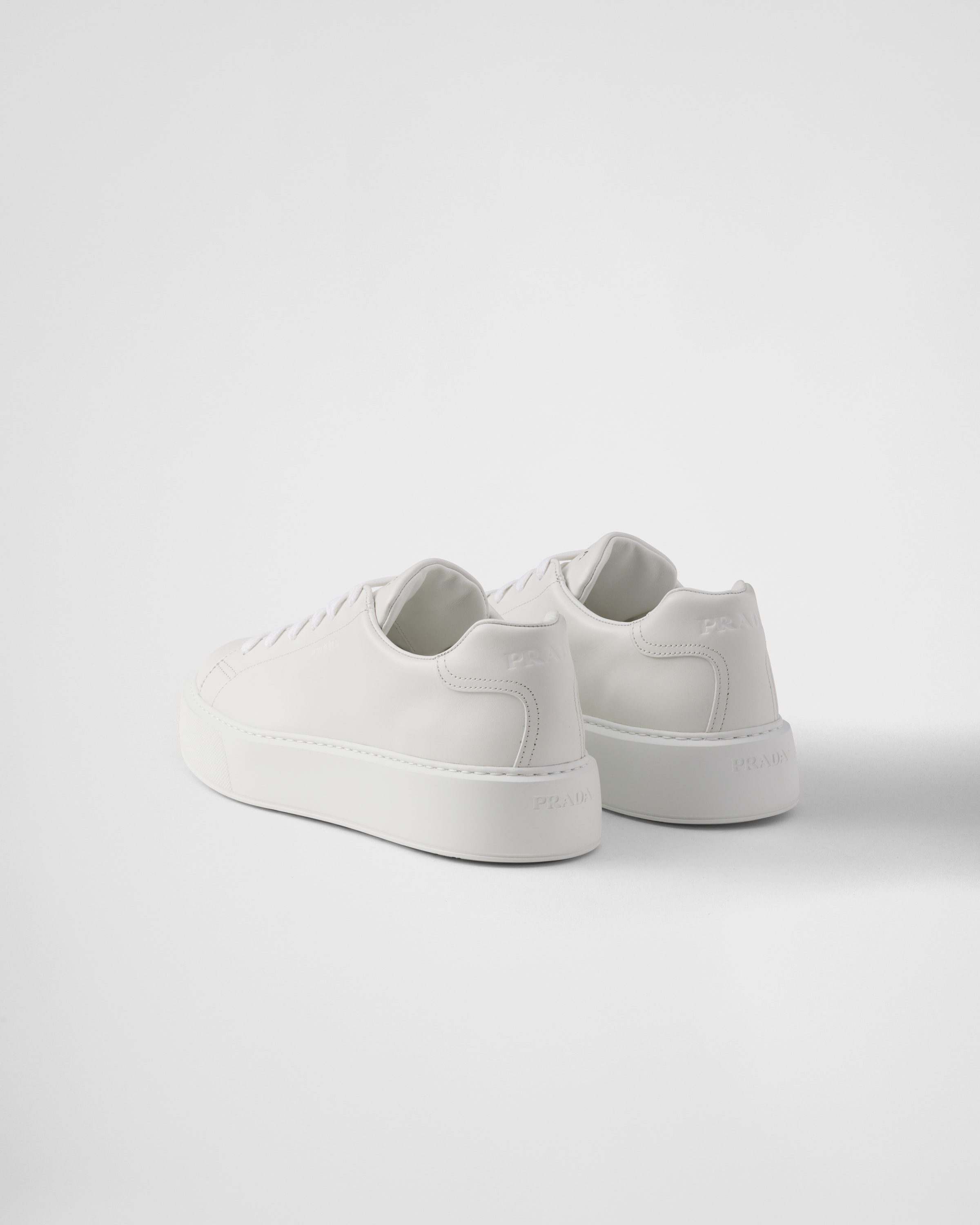 White Leather Sneakers PRADA