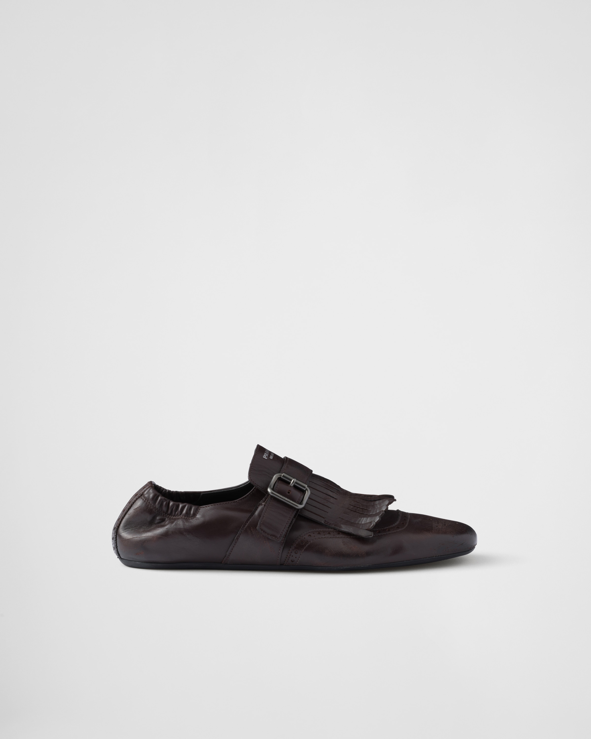 Prada Shuffle Monkstrap-schuhe Mit Fransen In Multi