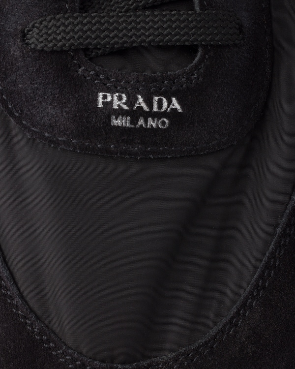 Collapse Re-Nylon and suede elasticized sneakers Collapse Re-Nylon and suede elasticized sneakers