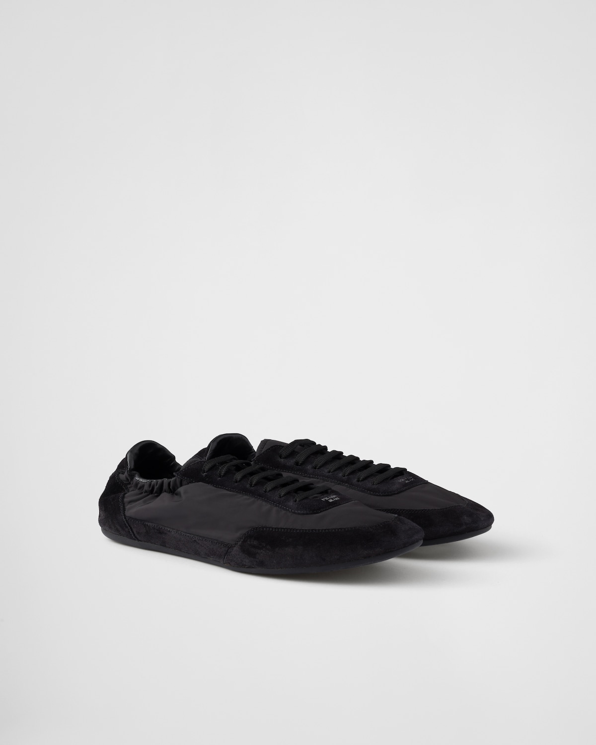 Prada Collapse Re-Nylon and Suede Sneakers - Black