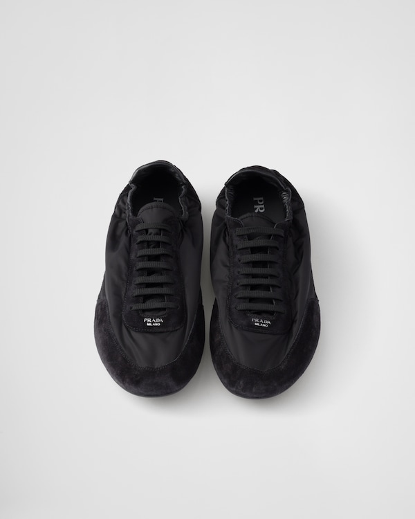 Collapse Re-Nylon and suede elasticized sneakers Collapse Re-Nylon and suede elasticized sneakers