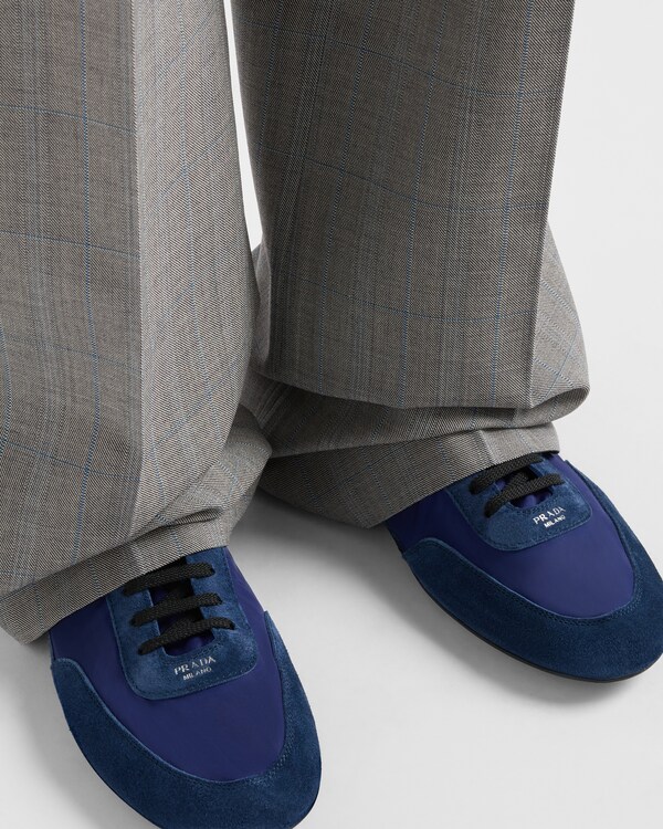 Collapse Re-Nylon and suede elasticized sneakers Collapse Re-Nylon and suede elasticized sneakers