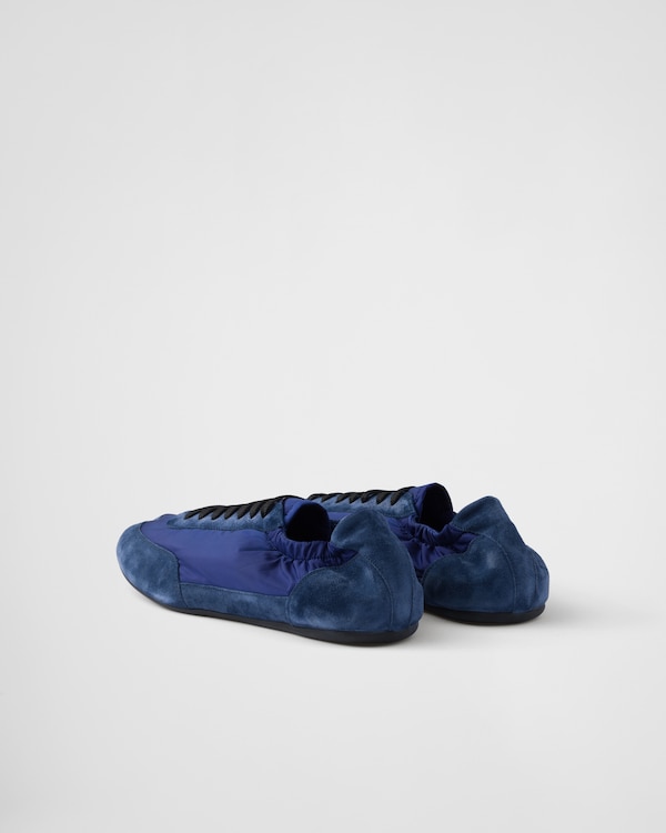 Collapse Re-Nylon and suede elasticized sneakers Collapse Re-Nylon and suede elasticized sneakers