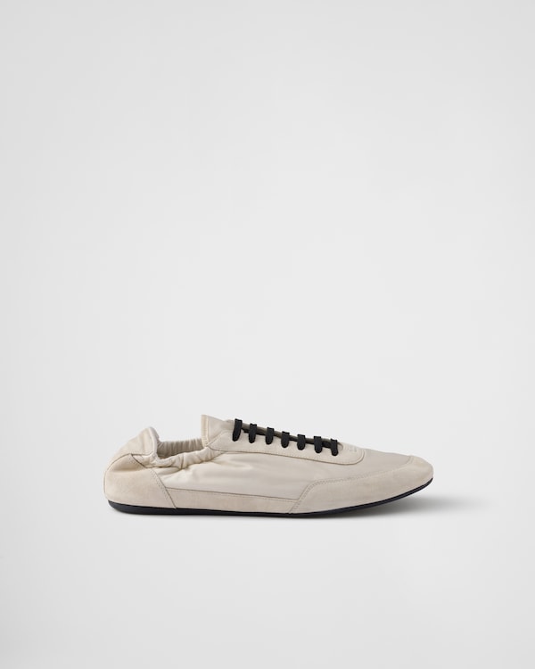 Collapse Re-Nylon and suede elasticized sneakers Collapse Re-Nylon and suede elasticized sneakers