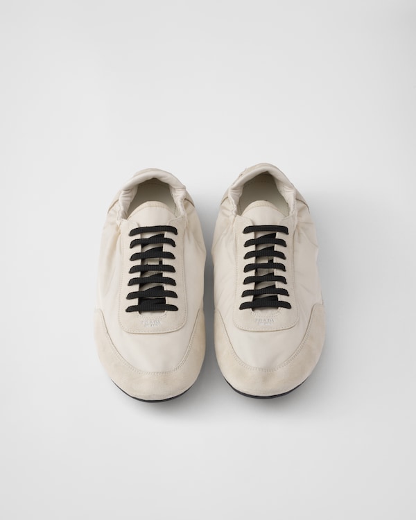 Collapse Re-Nylon and suede elasticized sneakers Collapse Re-Nylon and suede elasticized sneakers