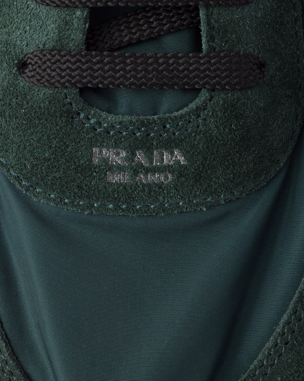 Collapse Re-Nylon and suede elasticized sneakers Collapse Re-Nylon and suede elasticized sneakers