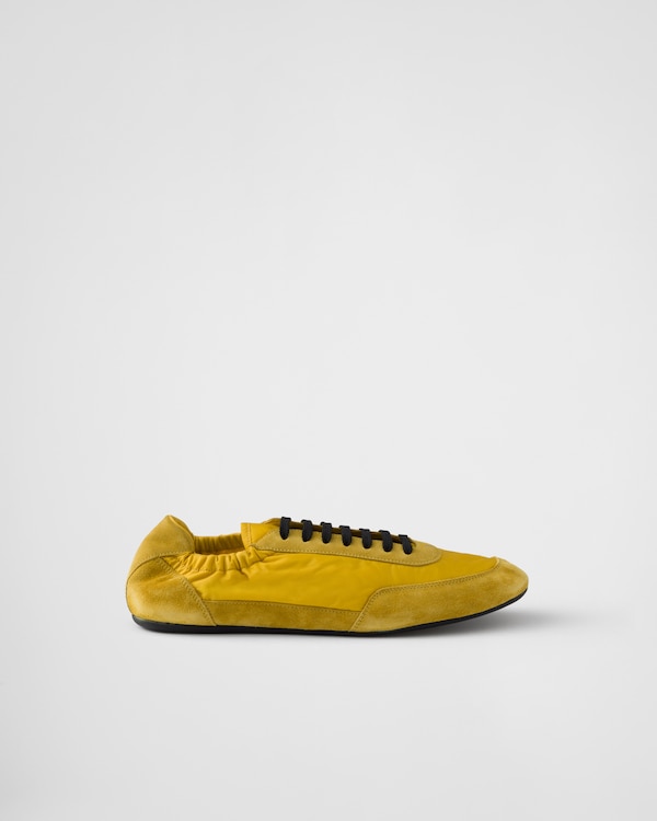 Collapse Re-Nylon and suede elasticized sneakers Collapse Re-Nylon and suede elasticized sneakers