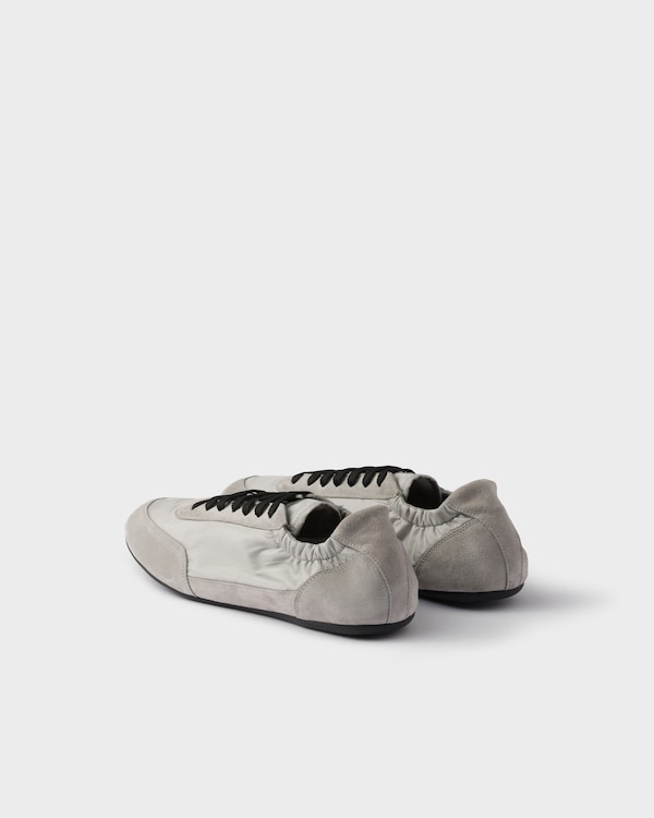 Collapse Re-Nylon and suede elasticized sneakers Collapse Re-Nylon and suede elasticized sneakers