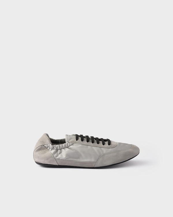 Collapse Re-Nylon and suede elasticized sneakers Collapse Re-Nylon and suede elasticized sneakers