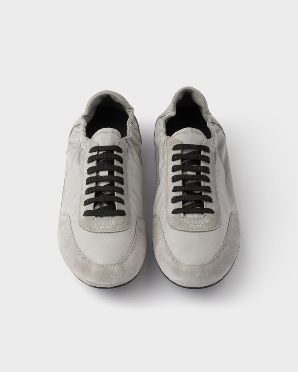 Collapse Re-Nylon and suede elasticized sneakers Collapse Re-Nylon and suede elasticized sneakers