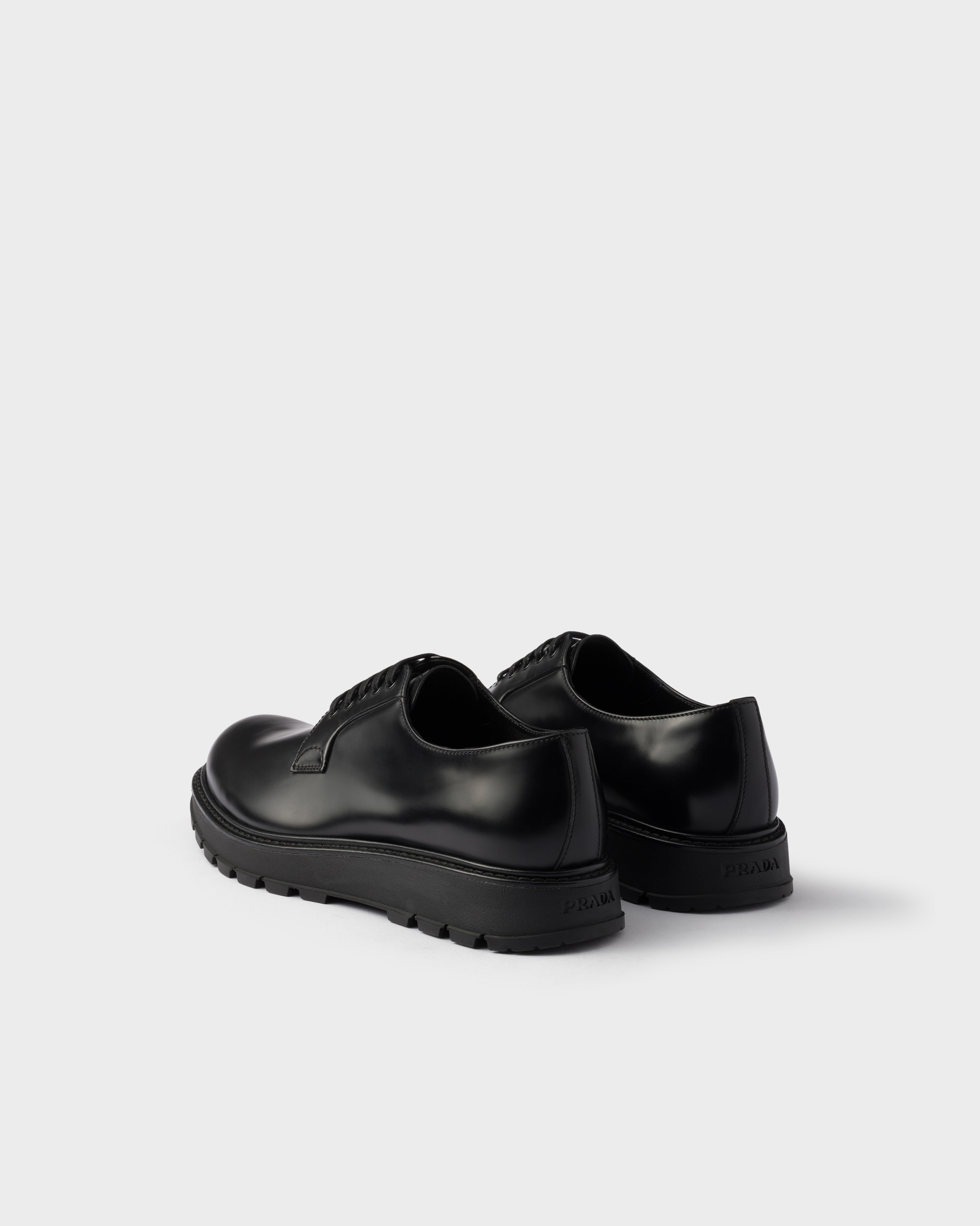 ローファー・オックスフォード PRADA Women Laced up Shoes 1F794NF005068 F0002 NERO Black Prada Women's Black Patent Leather Lace-Up Oxford Shoe sz
