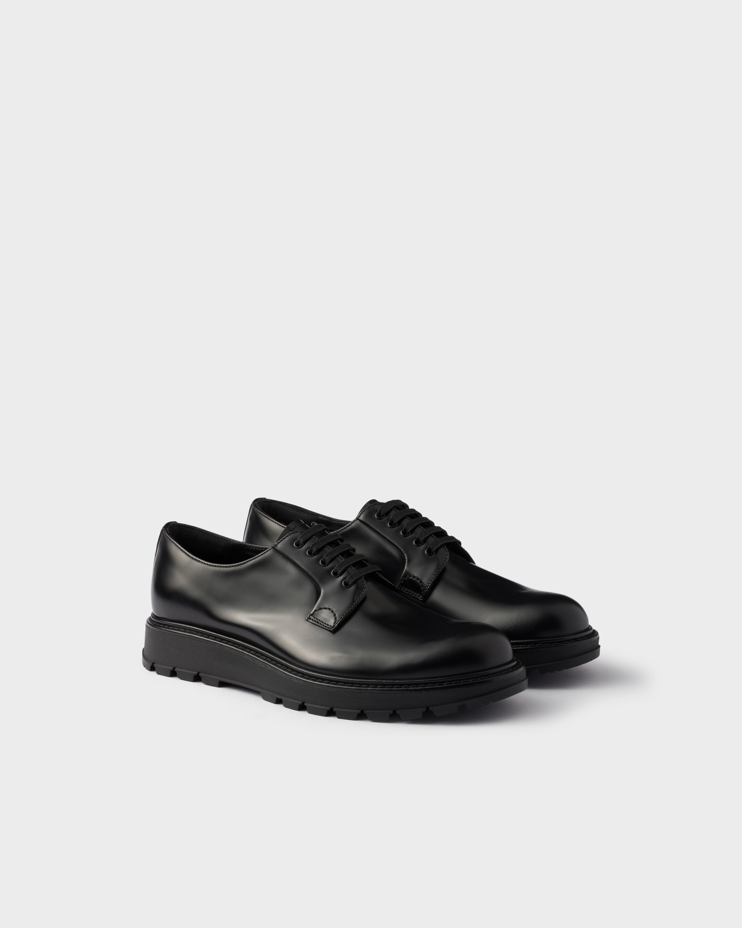ローファー・オックスフォード PRADA Women Laced up Shoes 1D842NF020H27 F0002 black Prada Women's Black Patent Leather Lace-Up Oxford Shoe sz