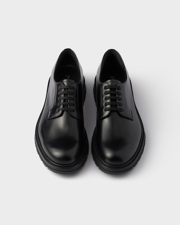 Brushed leather lace-up shoes - Black Brushed leather lace-up shoes - Black