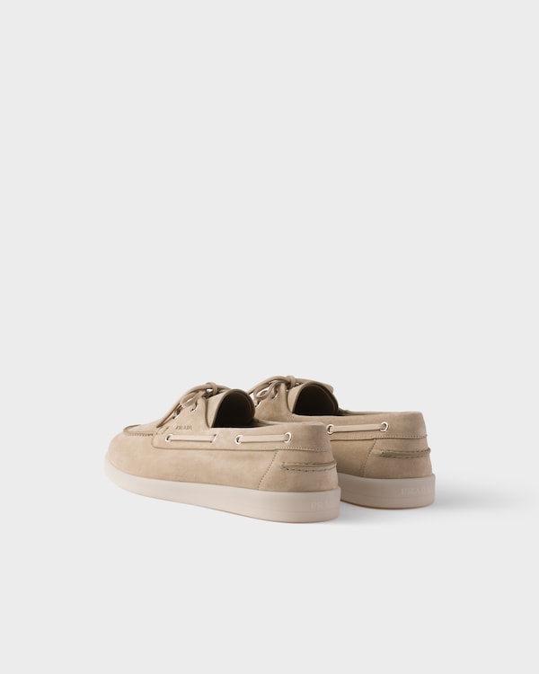 Suede boat shoes with laces - Desert Suede boat shoes with laces - Desert