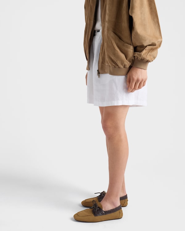 Shuffle aged canvas and leather boat shoes - Tobacco Shuffle aged canvas and leather boat shoes - Tobacco