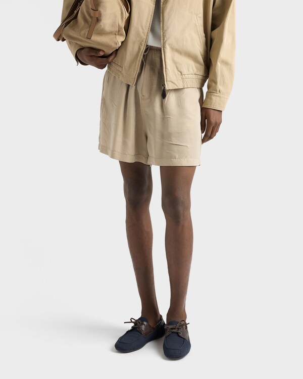 Shuffle aged canvas and leather boat shoes - Baltic Blue Shuffle aged canvas and leather boat shoes - Baltic Blue