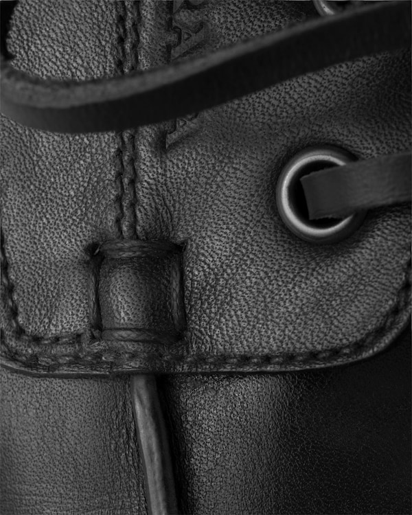 Zapatos Shuffle de piel envejecida con cordones - Negro Zapatos Shuffle de piel envejecida con cordones - Negro