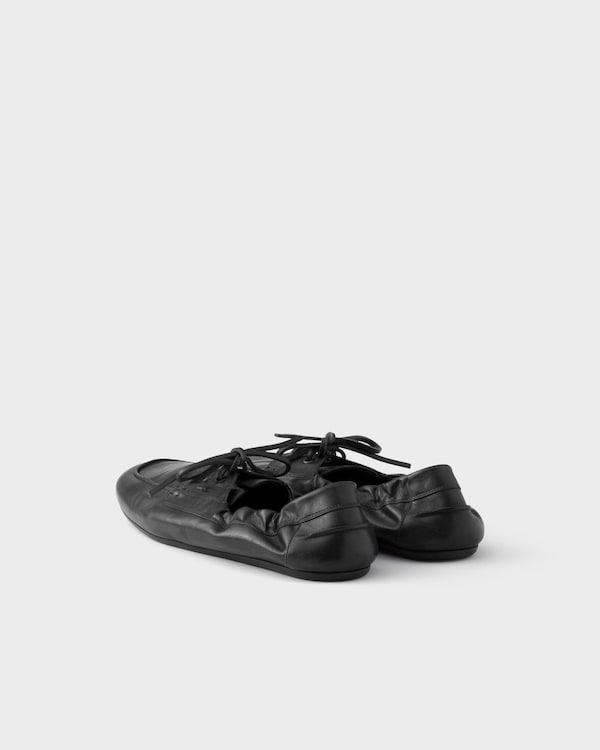 Zapatos Shuffle de piel envejecida con cordones - Negro Zapatos Shuffle de piel envejecida con cordones - Negro
