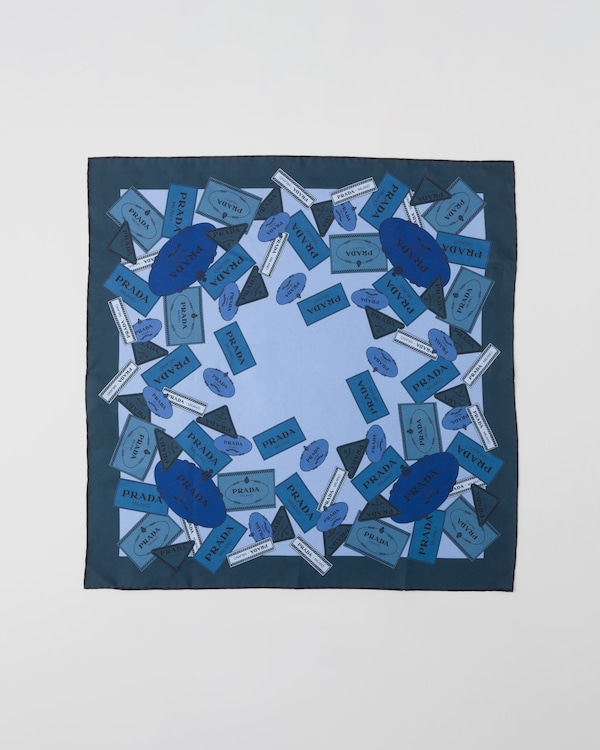 Printed twill scarf 55x55 Printed twill scarf 55x55