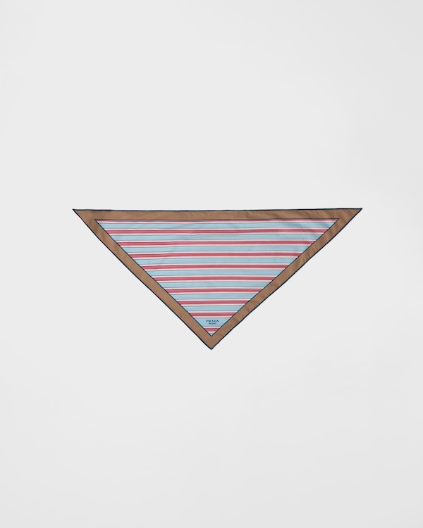 Printed cotton twill scarf - Astral Blue Printed cotton twill scarf - Astral Blue